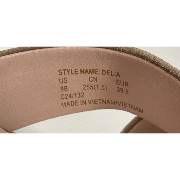 Kate Spade New York Delia Platform Beige Suede Sandals Size 9B New MSRP $228 - Picture 11 of 13